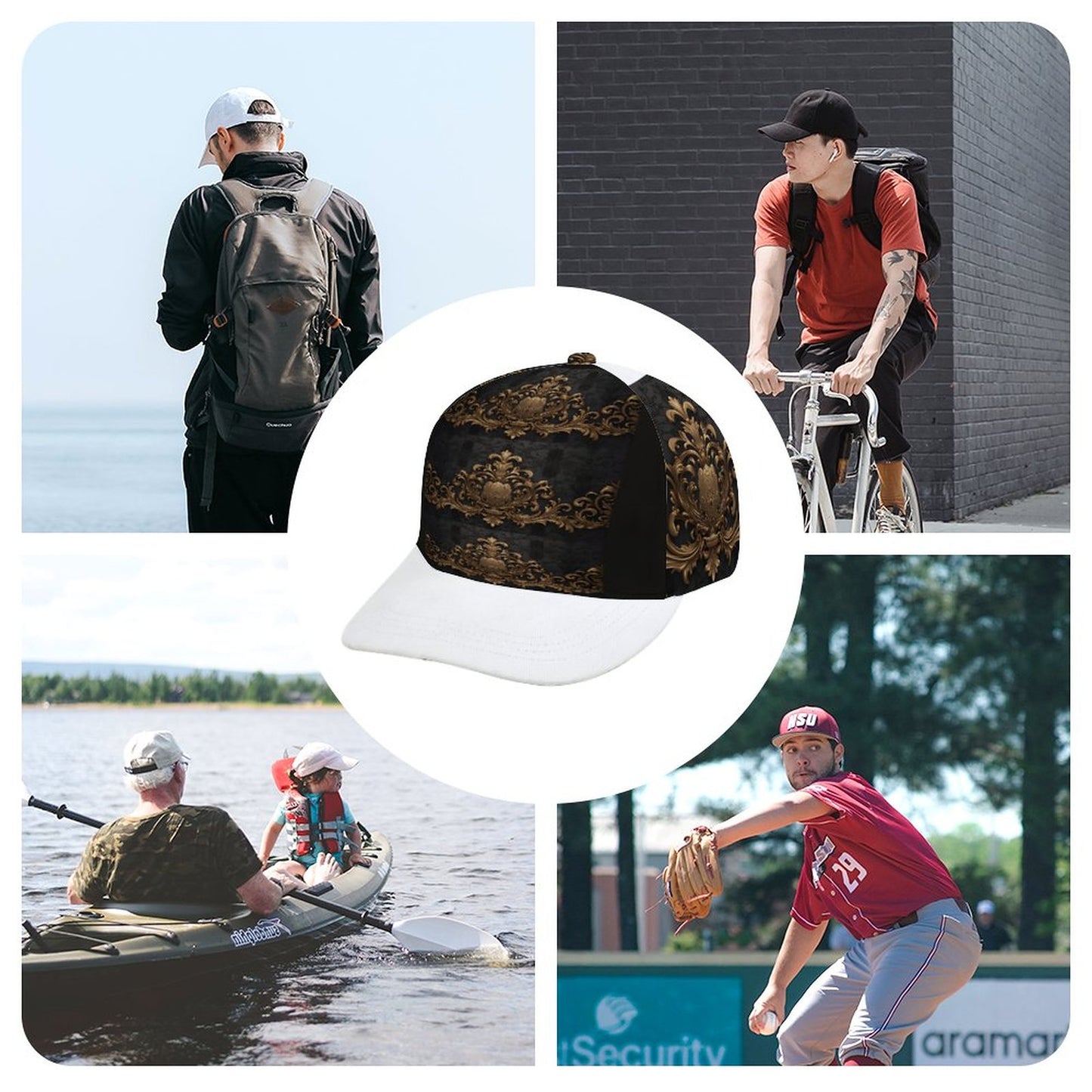 Bent Fitted Cap (All-Over Printing)