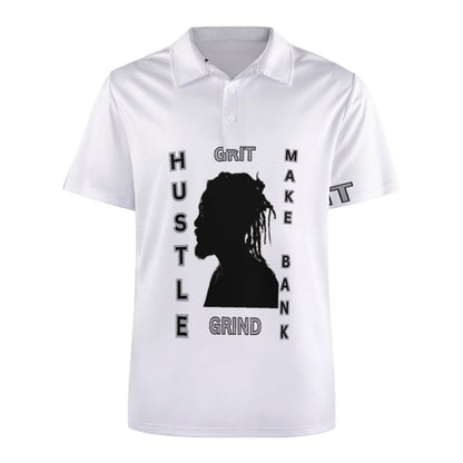 Custom Polo Shirts with All-Over printing Design Straight B612
