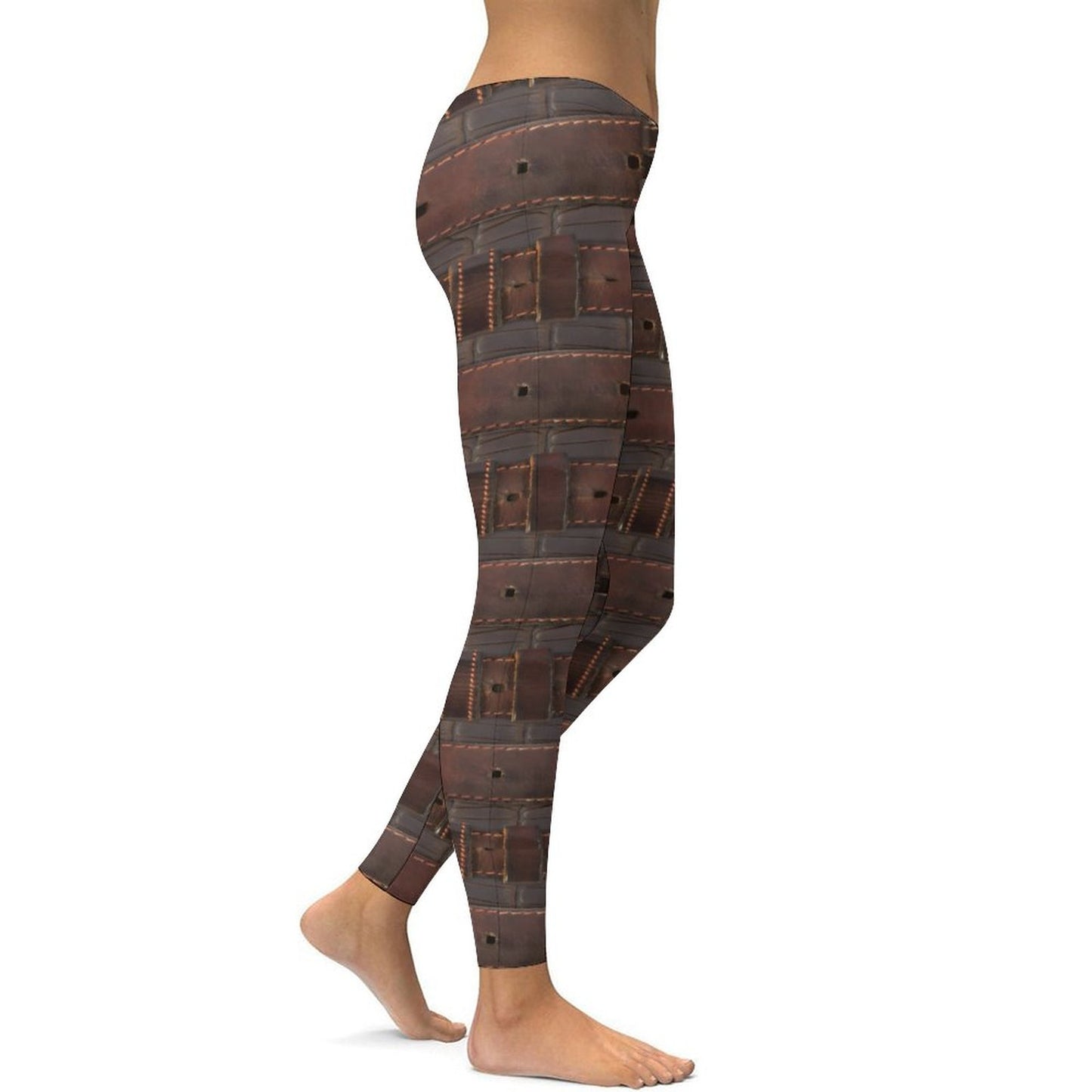 RUGGED LEATHER BUCKLE Print Yoga Pants for Women-SMALL-2XL