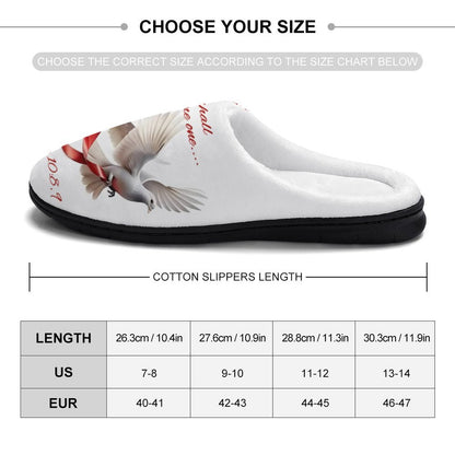 Personalized Men's Cotton Slippers (All-Over Printing)