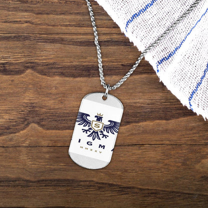 Memorial Necklace with Titanium Steel Square Pendant
