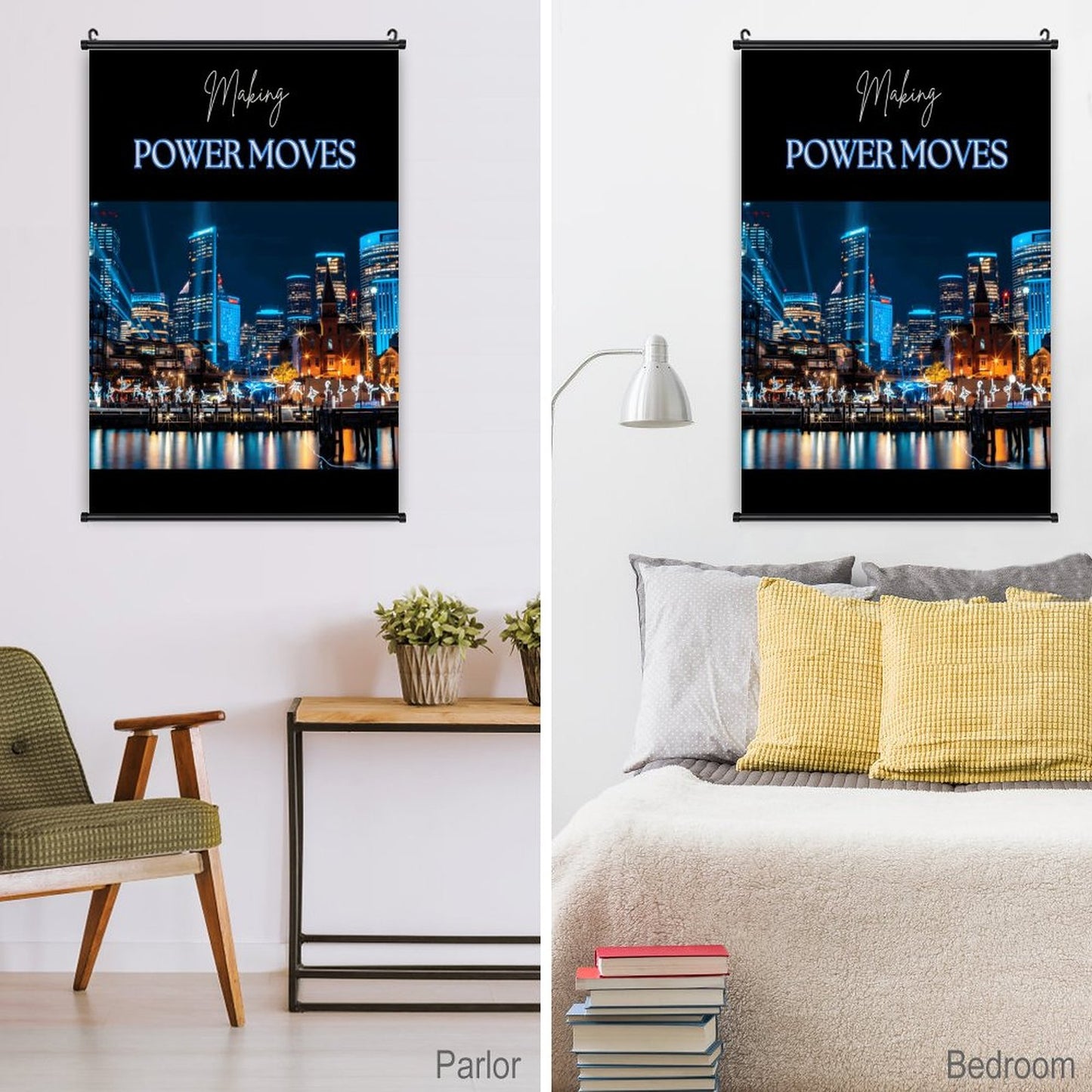 Canvas Hanging Poster with Scrolls-16"x24"/ 40x60cm