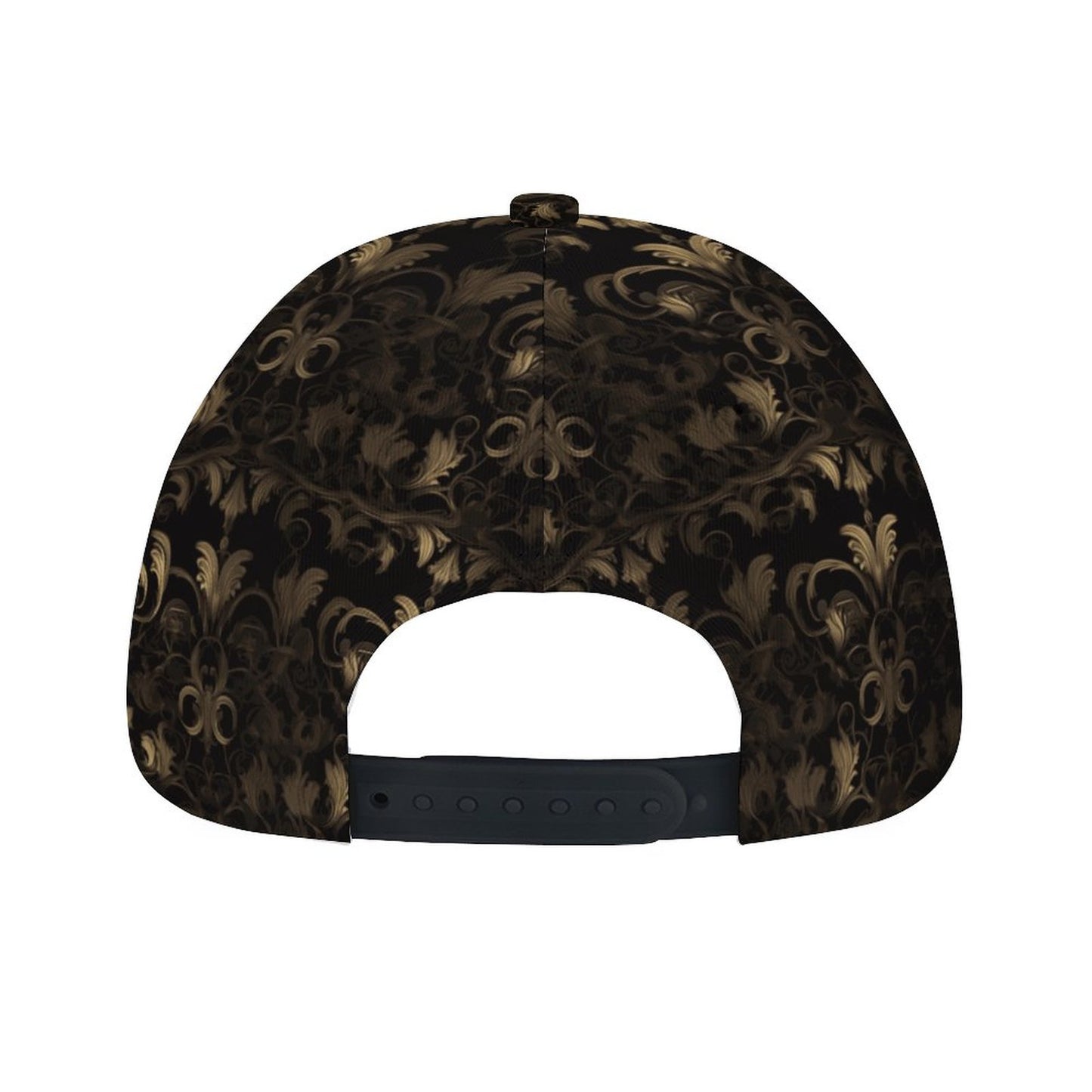 BLACK & GOLD ACCENT Bent Fitted Cap