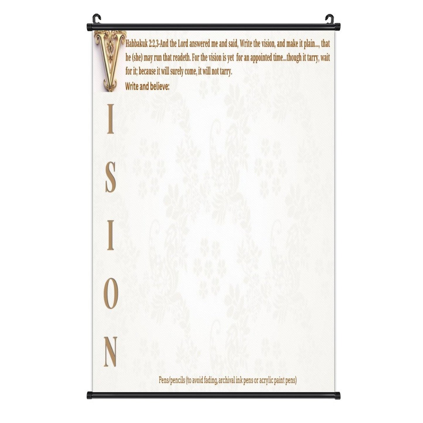 Canvas Hanging Poster with Scrolls-16"x24"/ 40x60cm