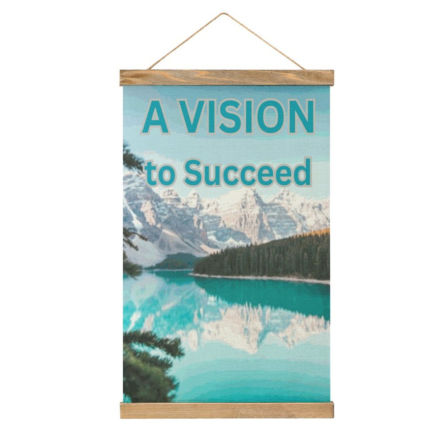 Framed Flax Painting Wall Decor
