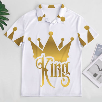 Custom Polo Shirts with All-Over printing Design Straight B612