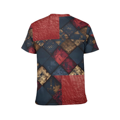 TRIANGLES & LEATHER Men's T-Shirt Short Sleeve-SMALL-3XL