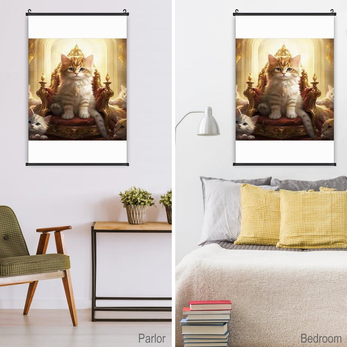 Canvas Hanging Poster with Scrolls-16"x24"/ 40x60cm