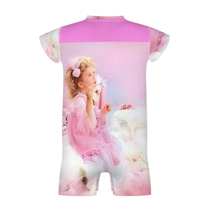 Short Sleeve Baby Bodysuit Romper PLR (All-Over Printing)