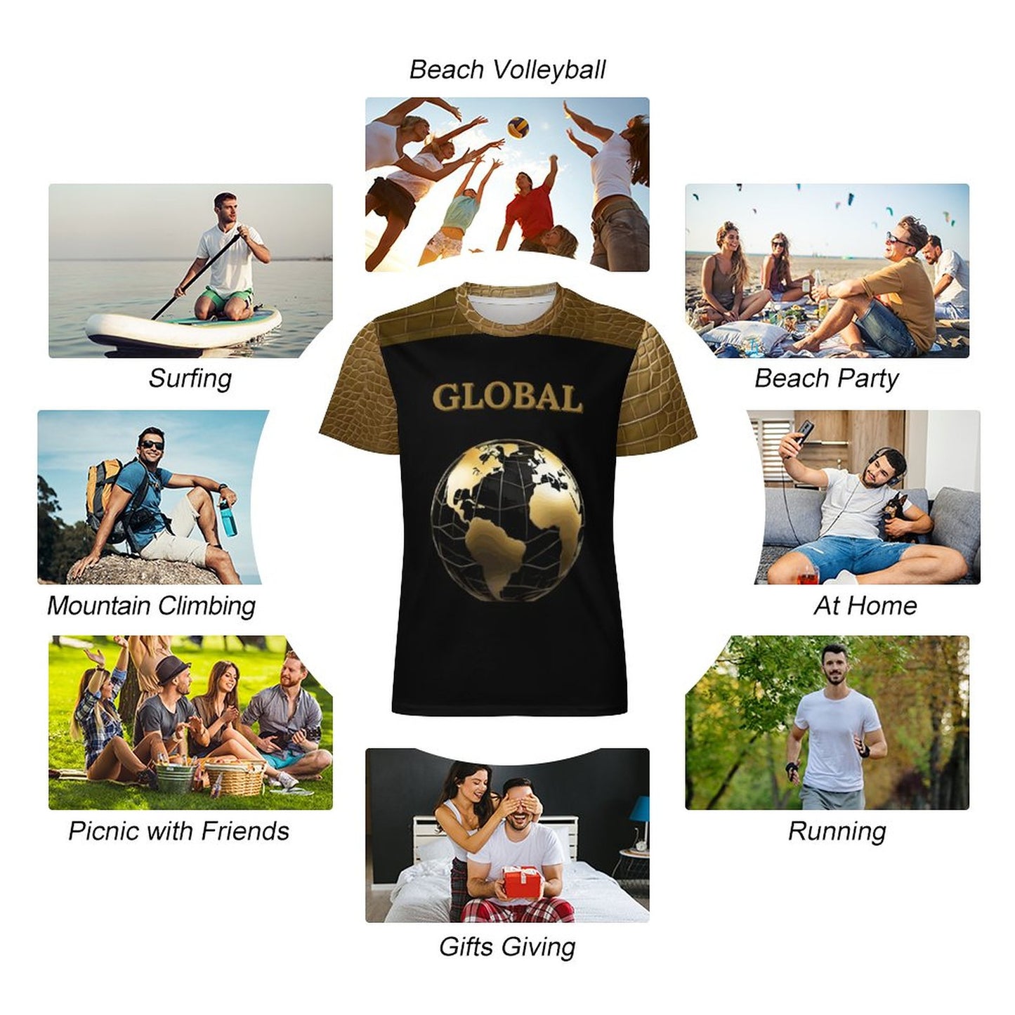 GLOBAL T-Shirt-XS-6XL