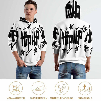 230gsm Men's Cool Hoodie with Double-layer Cap (All-Over Printing)