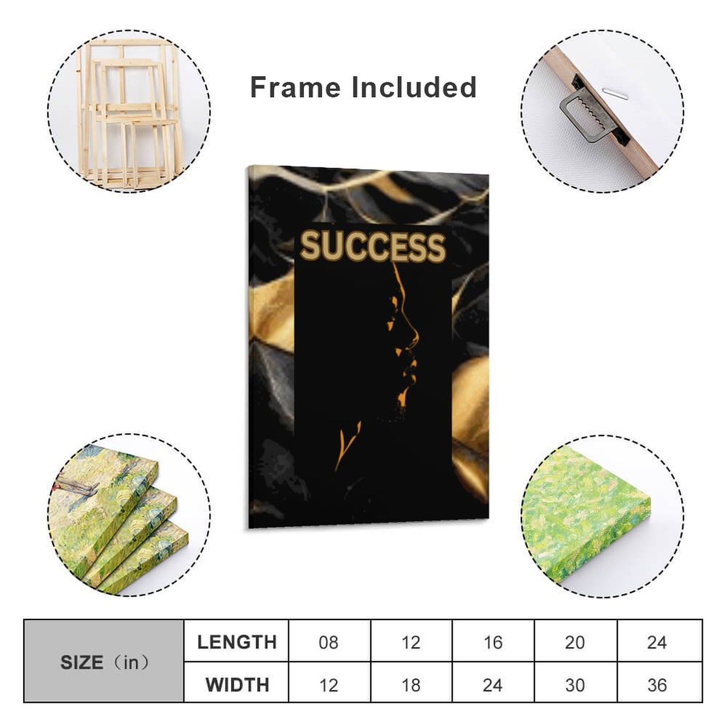 Framed Wooden Poster Hanging (Vertical 2:3)-8x12 inch