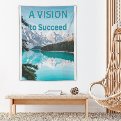 Wall Art with Vertical Tapestry