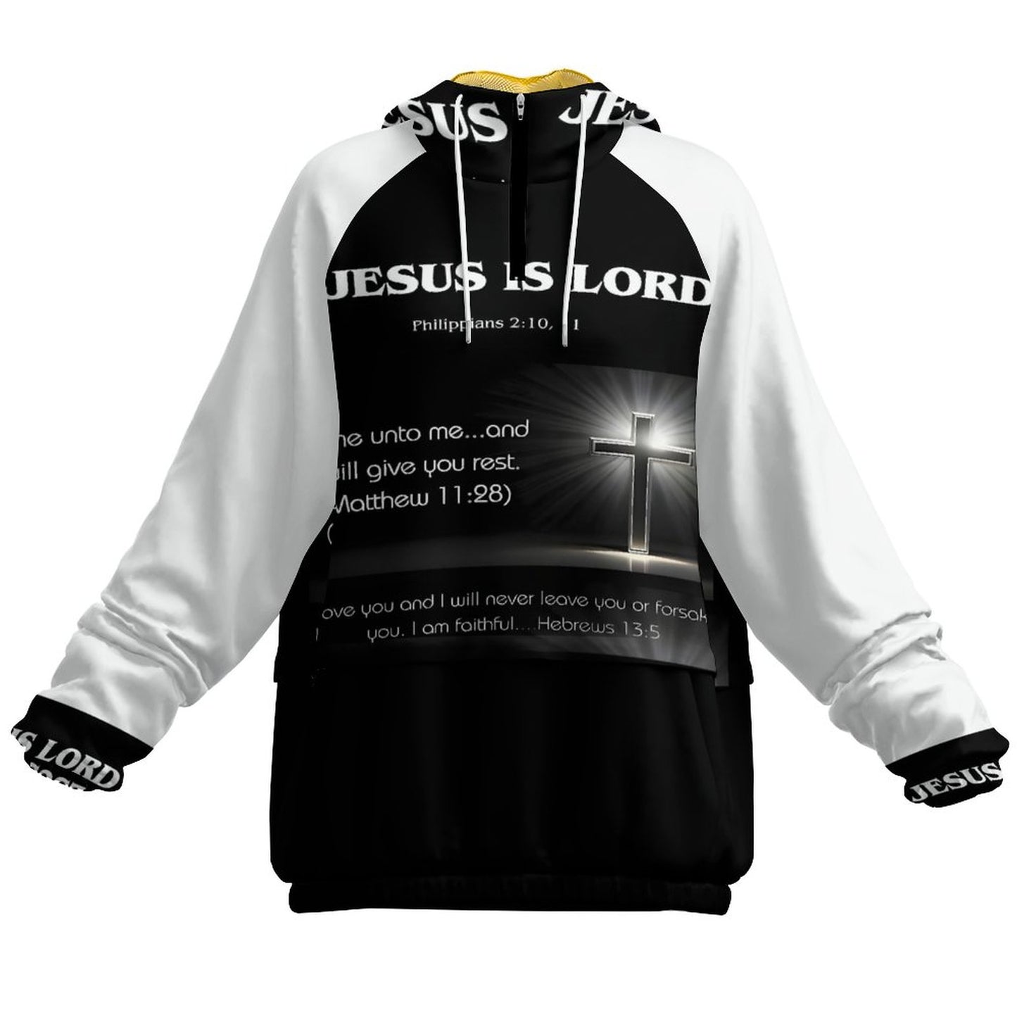 Double-Layered Hoodie with Pockets(All-Over Printing)