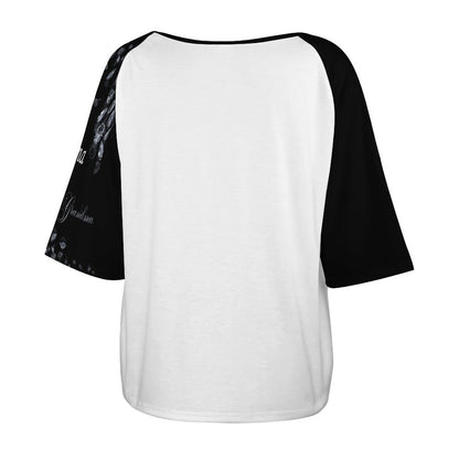180gsm Women’s Off the Shoulder Half-Sleeve T-shirt BAT (All-Over Printing)