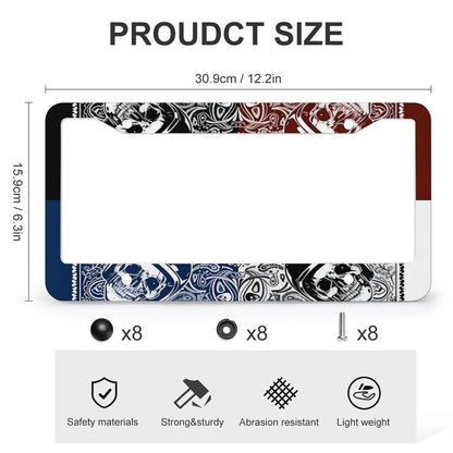 License Plate Frames with 4 Round Holes (1 Pair)