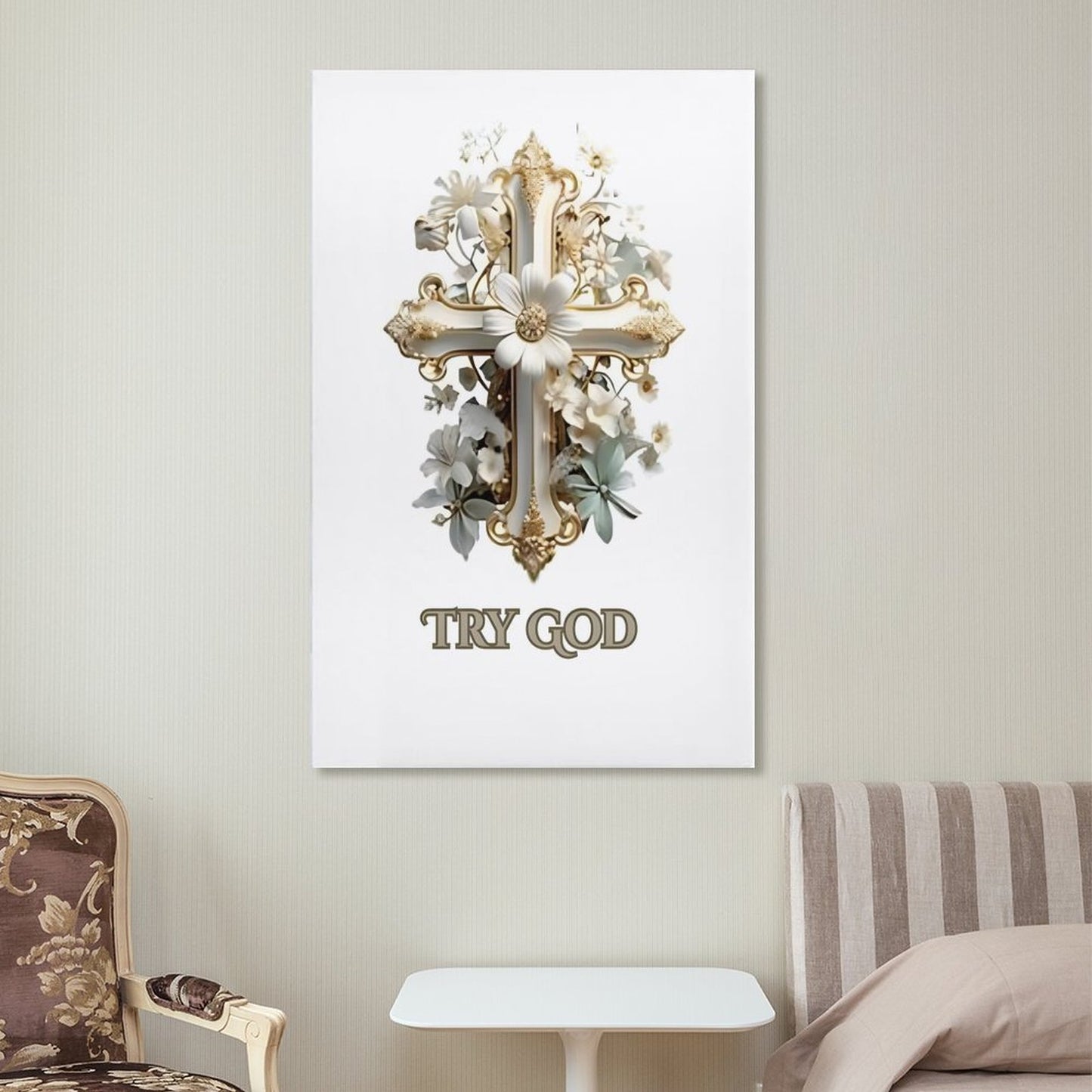 Framed Wooden Poster Hanging (Vertical 2:3)-8x12 inch-TRY GOD