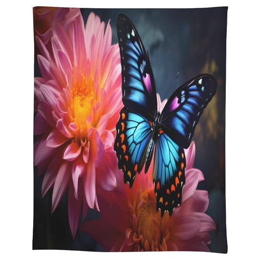 BLUE BUTTERFLY Rectangle Tablecloth