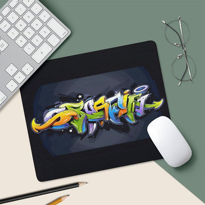 COLORFUL GRAFFITI Square Mouse Pad