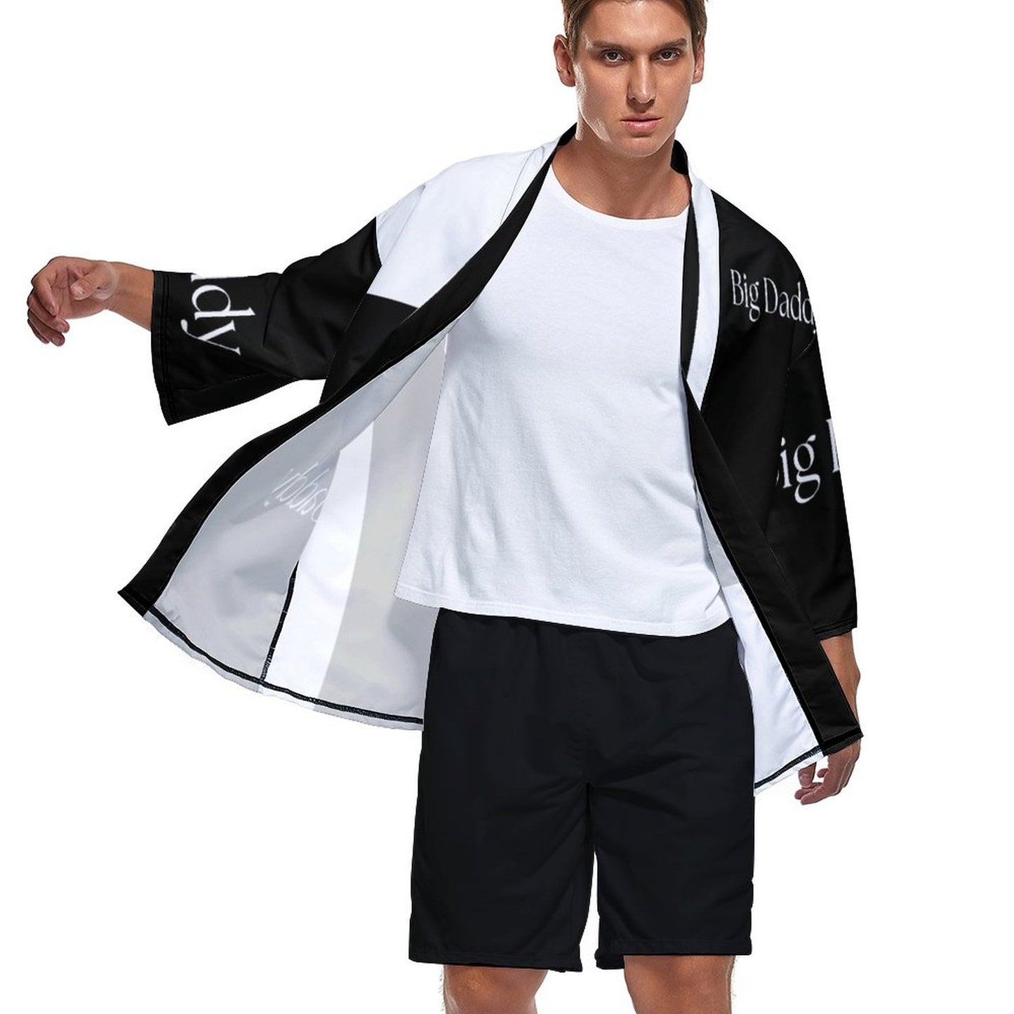 Drop Shoulder Male Kimono Cardigan-BIG DADDY