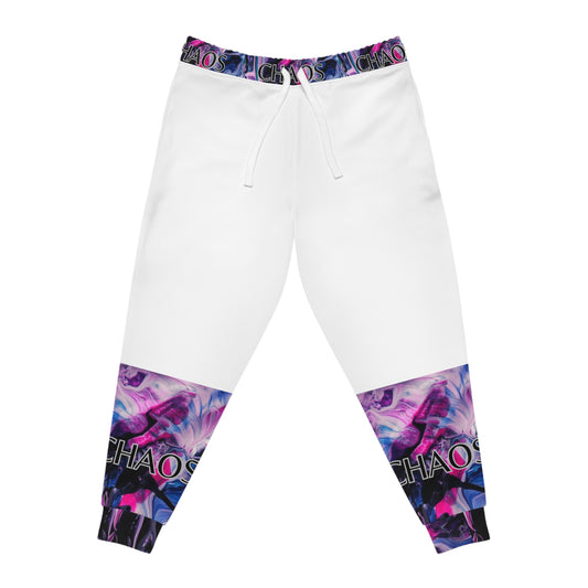 CHAOS on White Unisex Athletic Joggers-SMALL-3XL