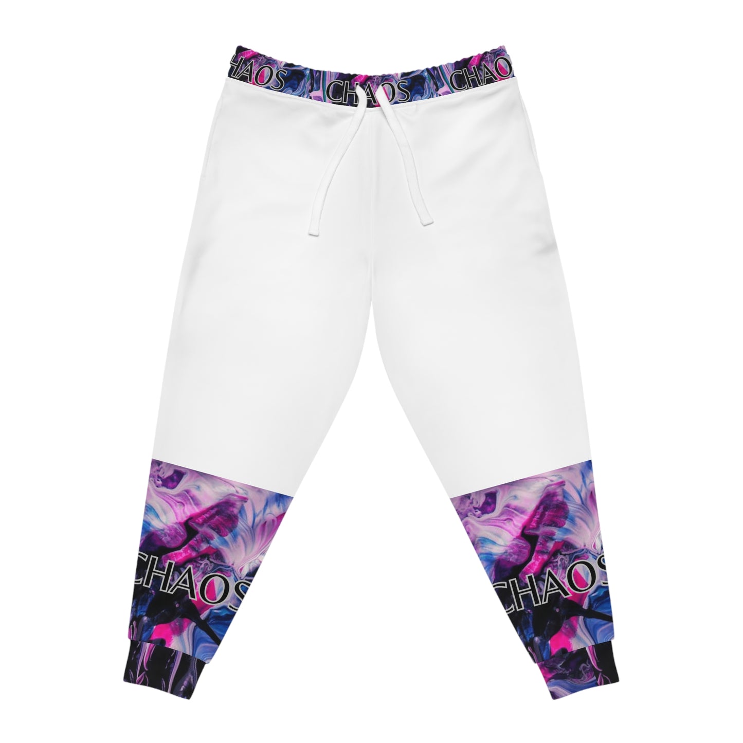 CHAOS on White Unisex Athletic Joggers-SMALL-3XL