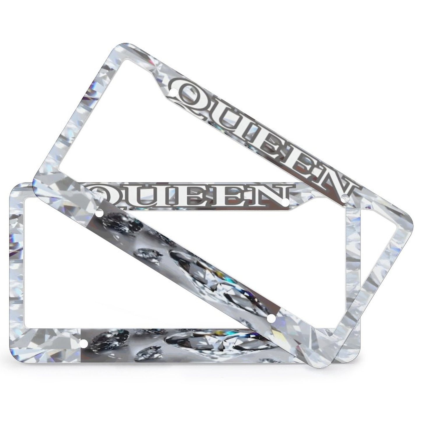 License Plate Frames with 4 Round Holes (1 Pair)