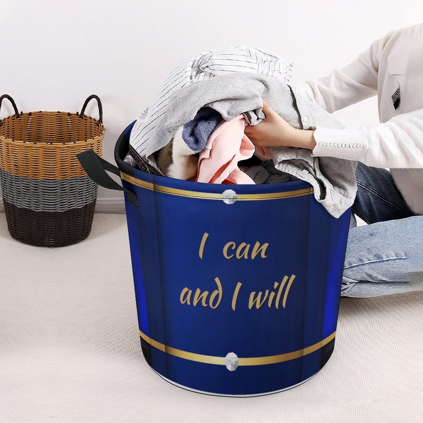 Oxford Collapsible Laundry Basket