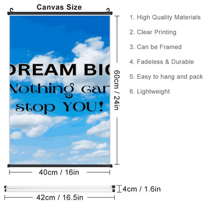 Canvas Hanging Poster with Scrolls-16"x24"/ 40x60cm