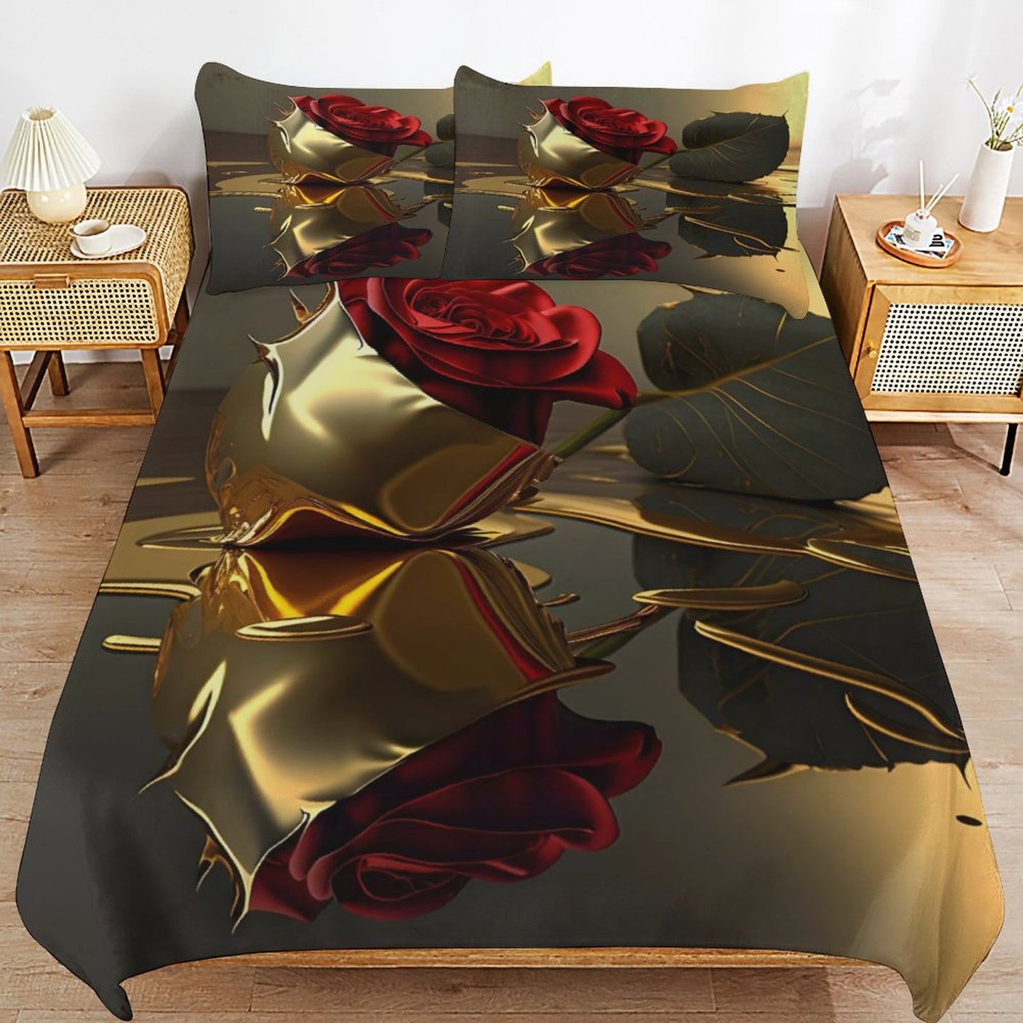 3-Piece Bedding Set-90"x90"/ 229x229cm (Dual-sided Printing)