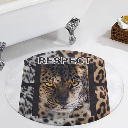 Round Coral Velvet Warm Floor Mat
