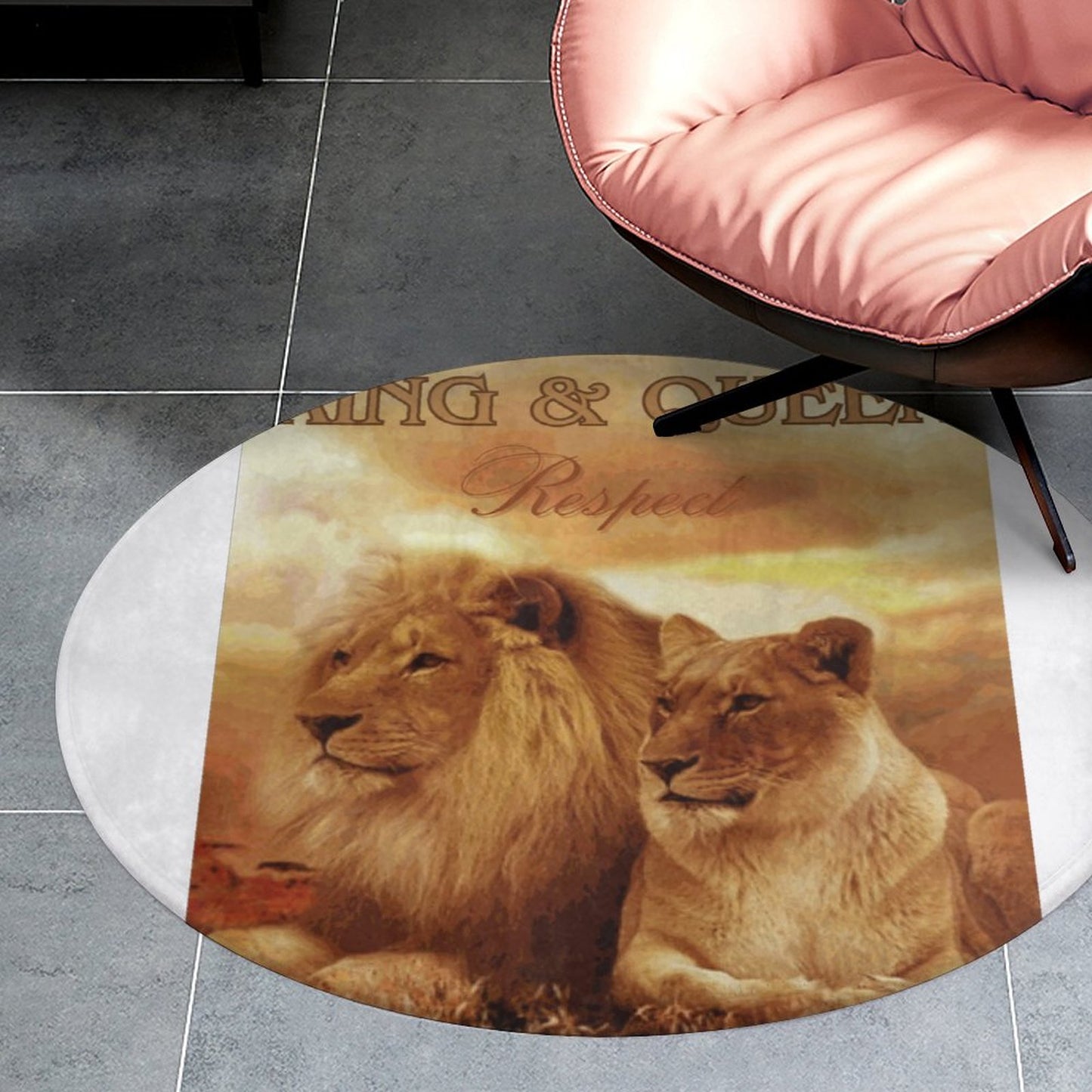 Round Coral Velvet Warm Floor Mat