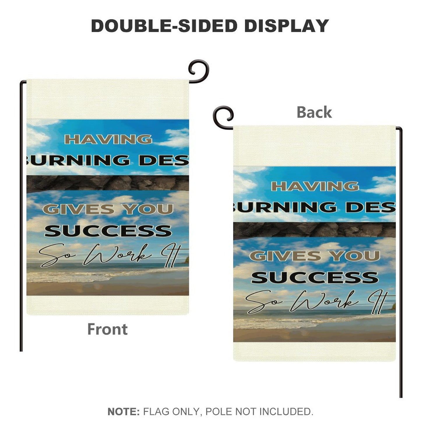 Personalized Flax Garden Flag (Identical Dual-sided Printing)