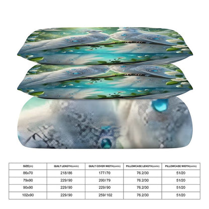 3-Piece Bedding Set-102"x90"/ 259x229cm (Dual-sided Printing)