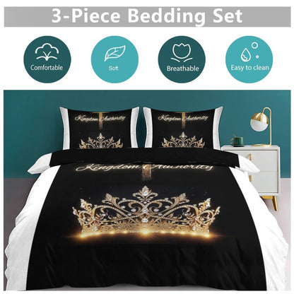 3-Piece Bedding Set-86"×70"/ 218×177cm (Dual-sideded Printing)