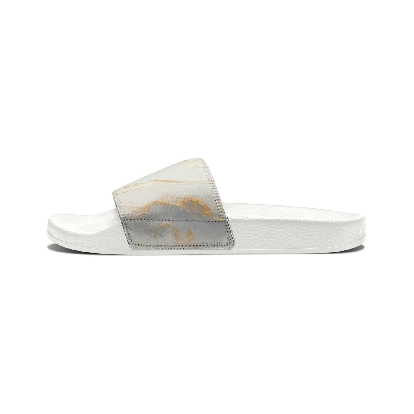 GOLD FOIL Women's Slide Sandals (black or white soles)
