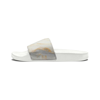 GOLD FOIL Women's Slide Sandals (black or white soles)