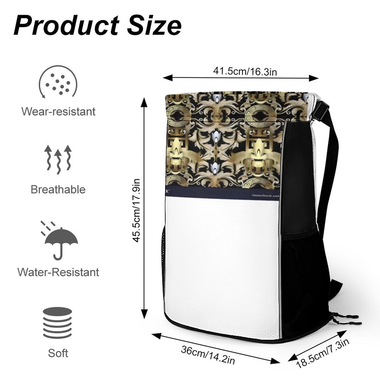 Waffle Cloth Sprots Drawstring Bag (Multi-Sites)