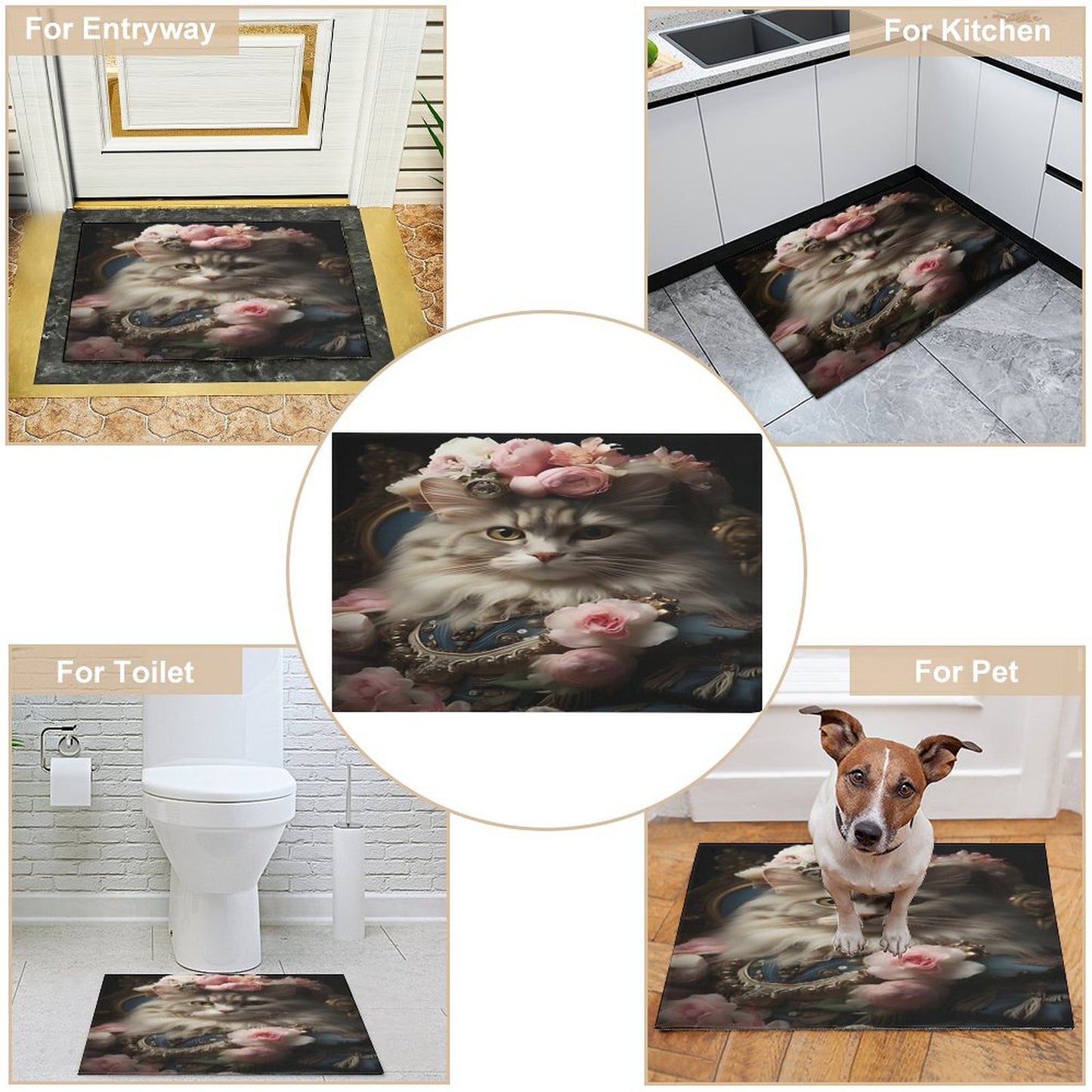 Crystal Velvet Bedroom Floor Mat