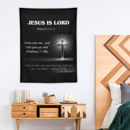 Wall Art with Vertical Tapestry