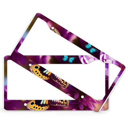 License Plate Frames with 4 Round Holes (1 Pair)