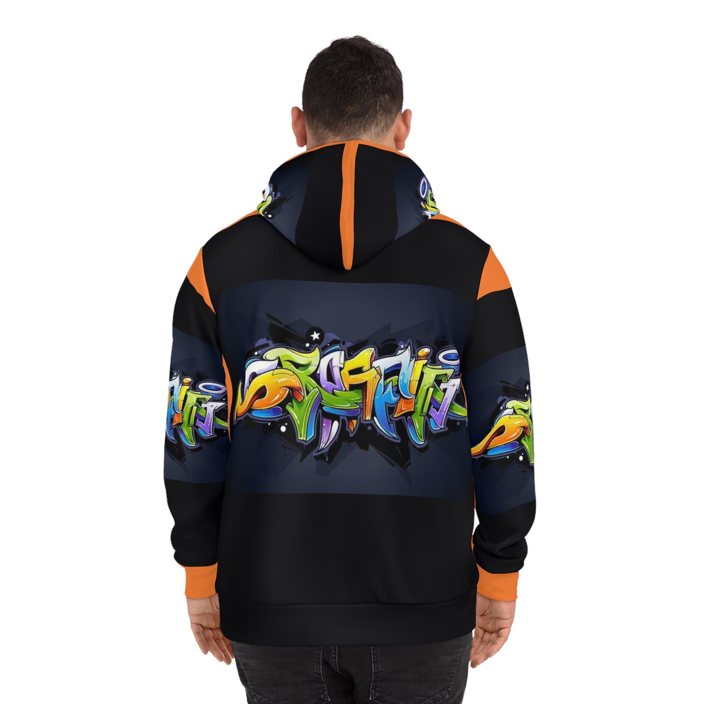 COLORFUL GRAFFITI UNISEX black/orange Fashion Hoodie