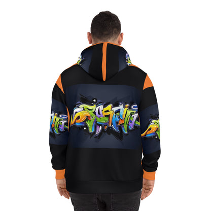 COLORFUL GRAFFITI UNISEX black/orange Fashion Hoodie
