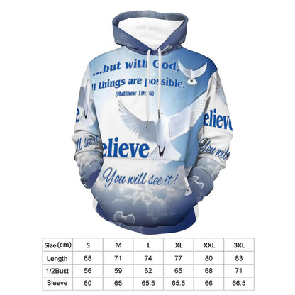 230gsm Printed Hoodie for Men (All-Over Printing)