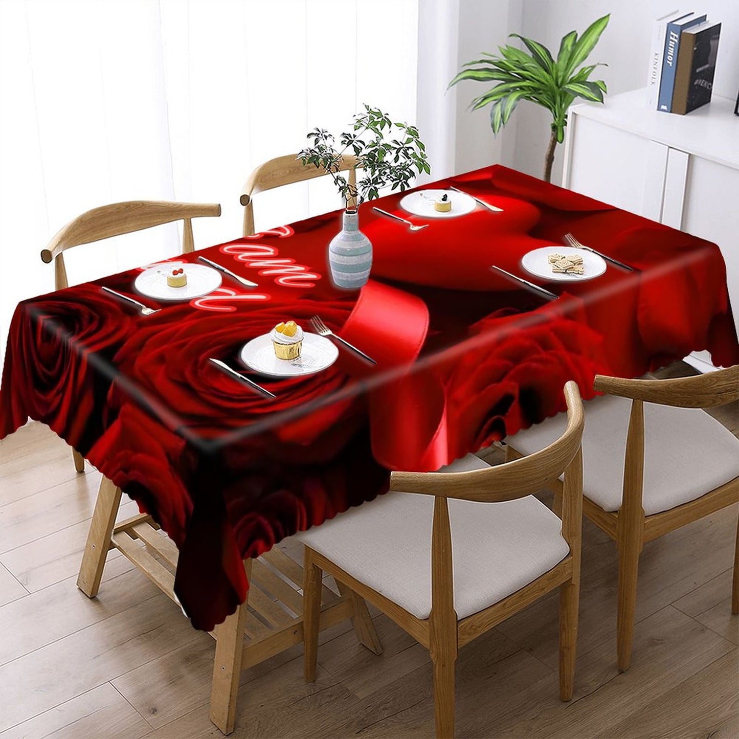 Kitchen Rectangular Tablecloth(One-sided Printing)