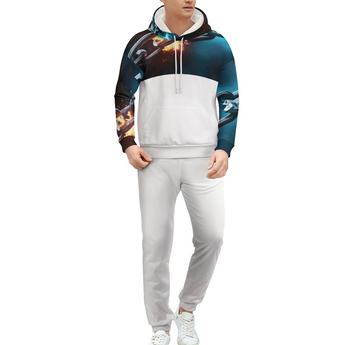 250gsm Imitation Cotton Hoodie & Joggers Set 4T03 (All-Over Printing)