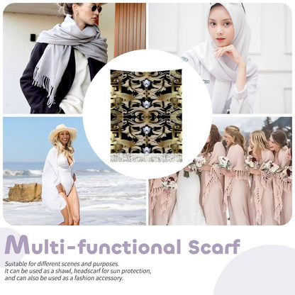 Cashmere-like Tassel Scarf (All-Over Printing)