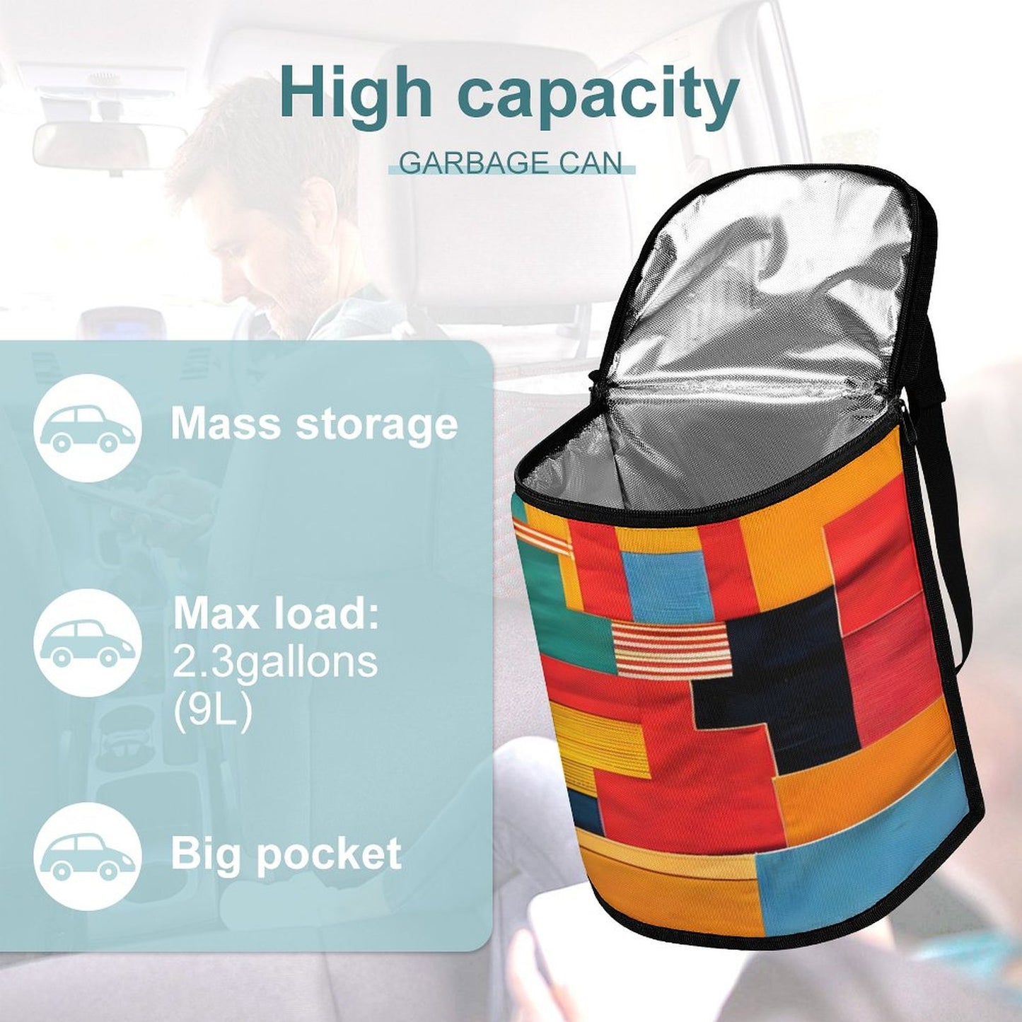 Collapsible Car Trash Bin