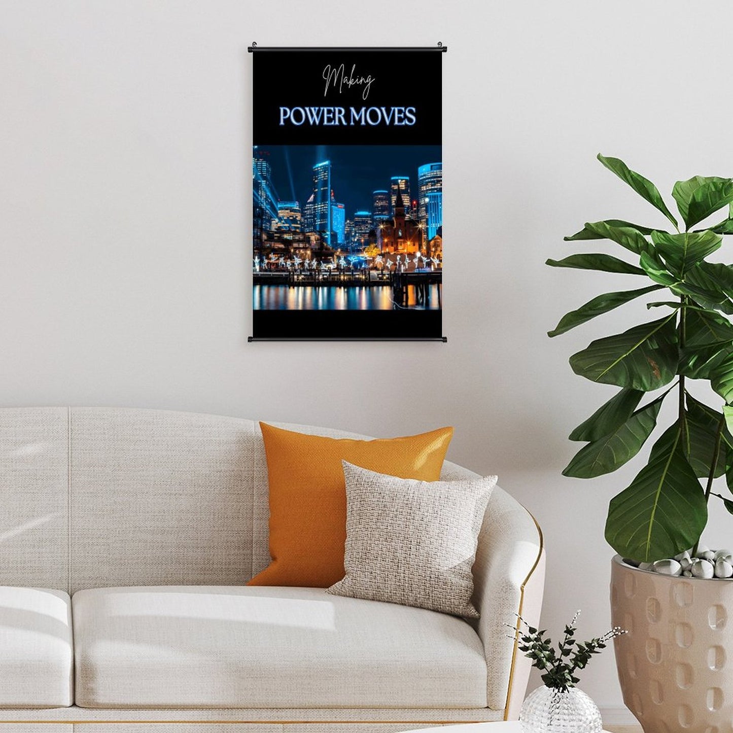 Canvas Hanging Poster with Scrolls-16"x24"/ 40x60cm