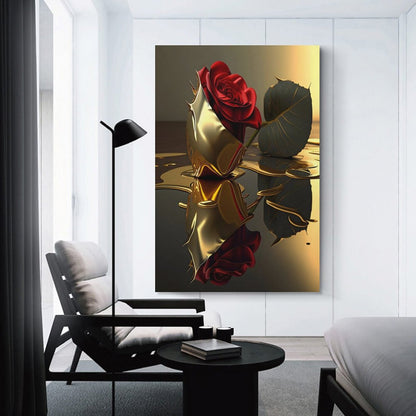 ROSE IN GOLD Unframed Art Prints (Vertical 2:3)-8x12 inch/12x18 inch